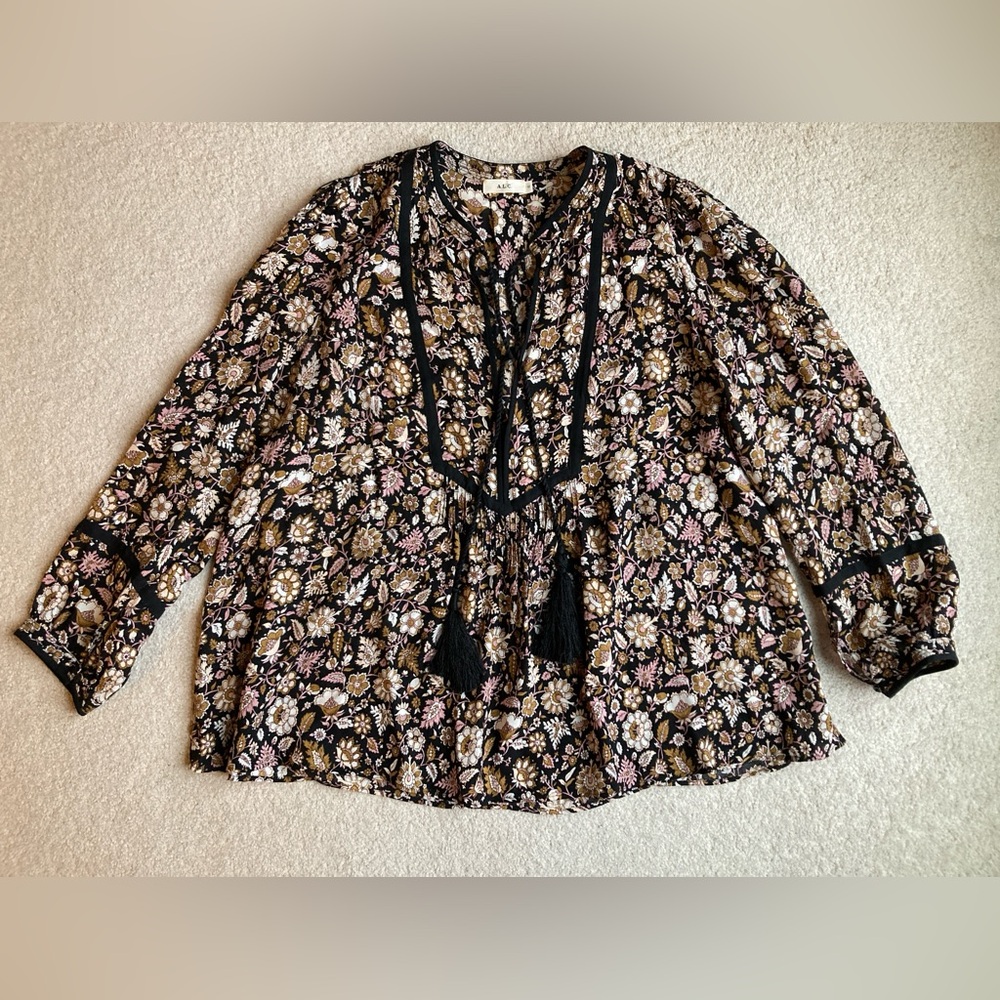 A.L.C. floral silk top